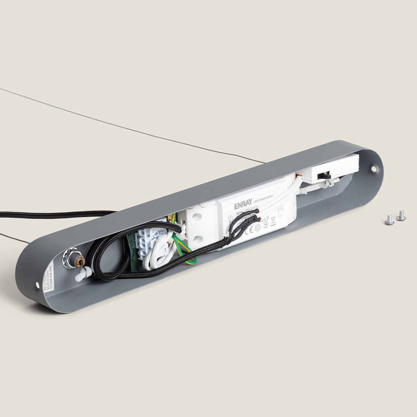 Lámpara Colgante Lineal LED 24W Yeso CCT Seleccionable Kirnber