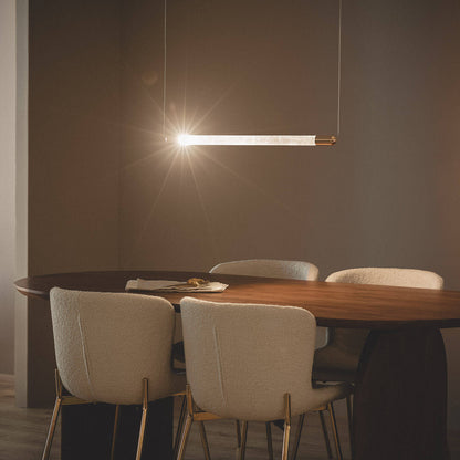 Lámpara Colgante Lineal LED 2.5W Metal y Cristal Harold
