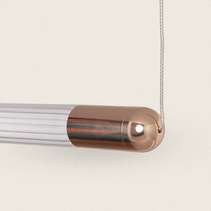 Lámpara Colgante Lineal LED 2.5W Metal y Cristal Harold