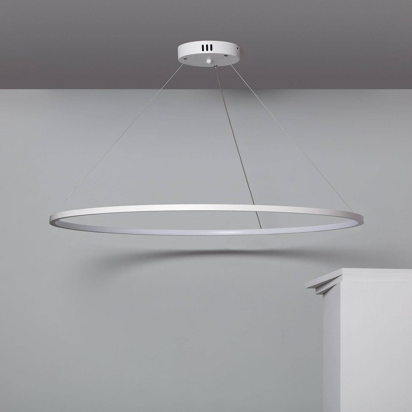 Lámpara Colgante LED 28W Aluminio CCT Seleccionable Big Ivalo Ø 1 Metro