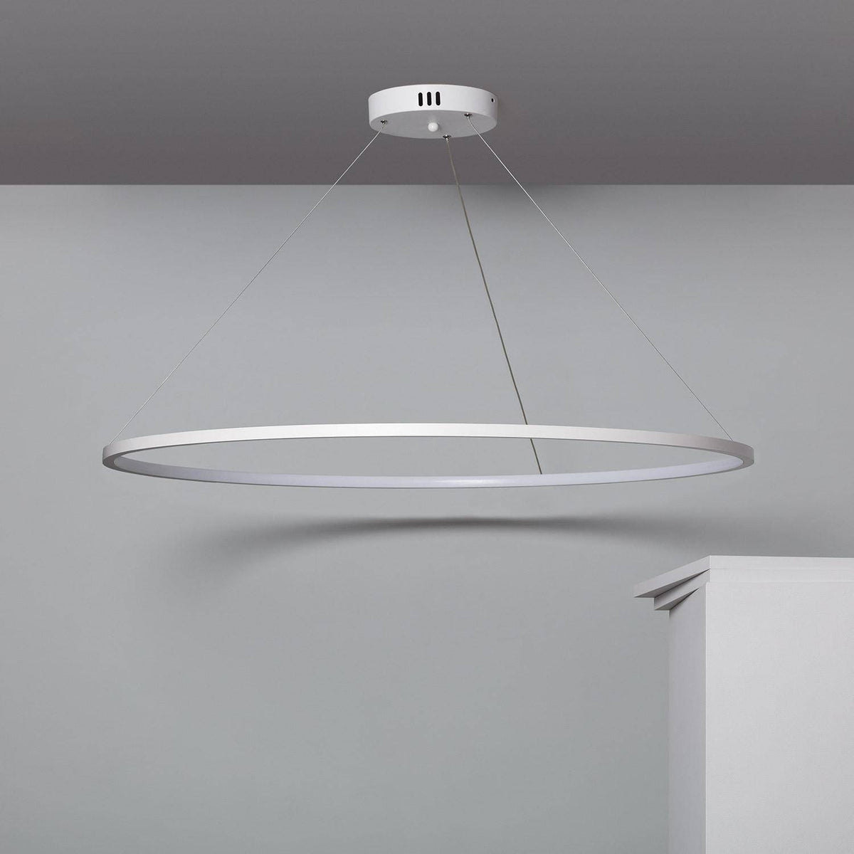 Lámpara Colgante LED 28W Aluminio CCT Seleccionable Big Ivalo Ø 1 Metro