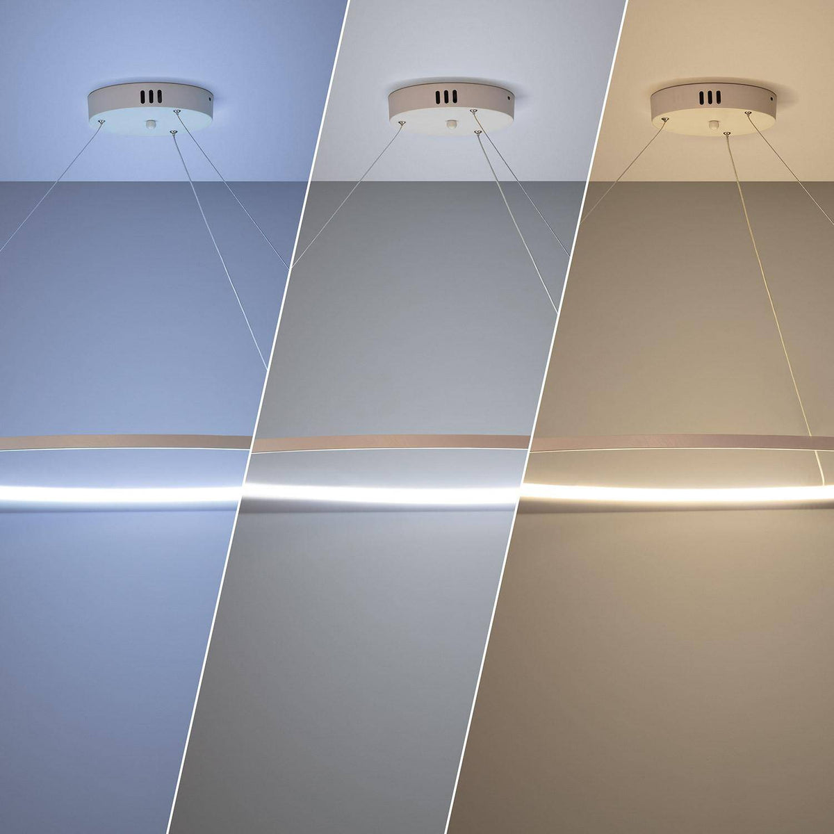 Lámpara Colgante LED 28W Aluminio CCT Seleccionable Big Ivalo Ø 1 Metro