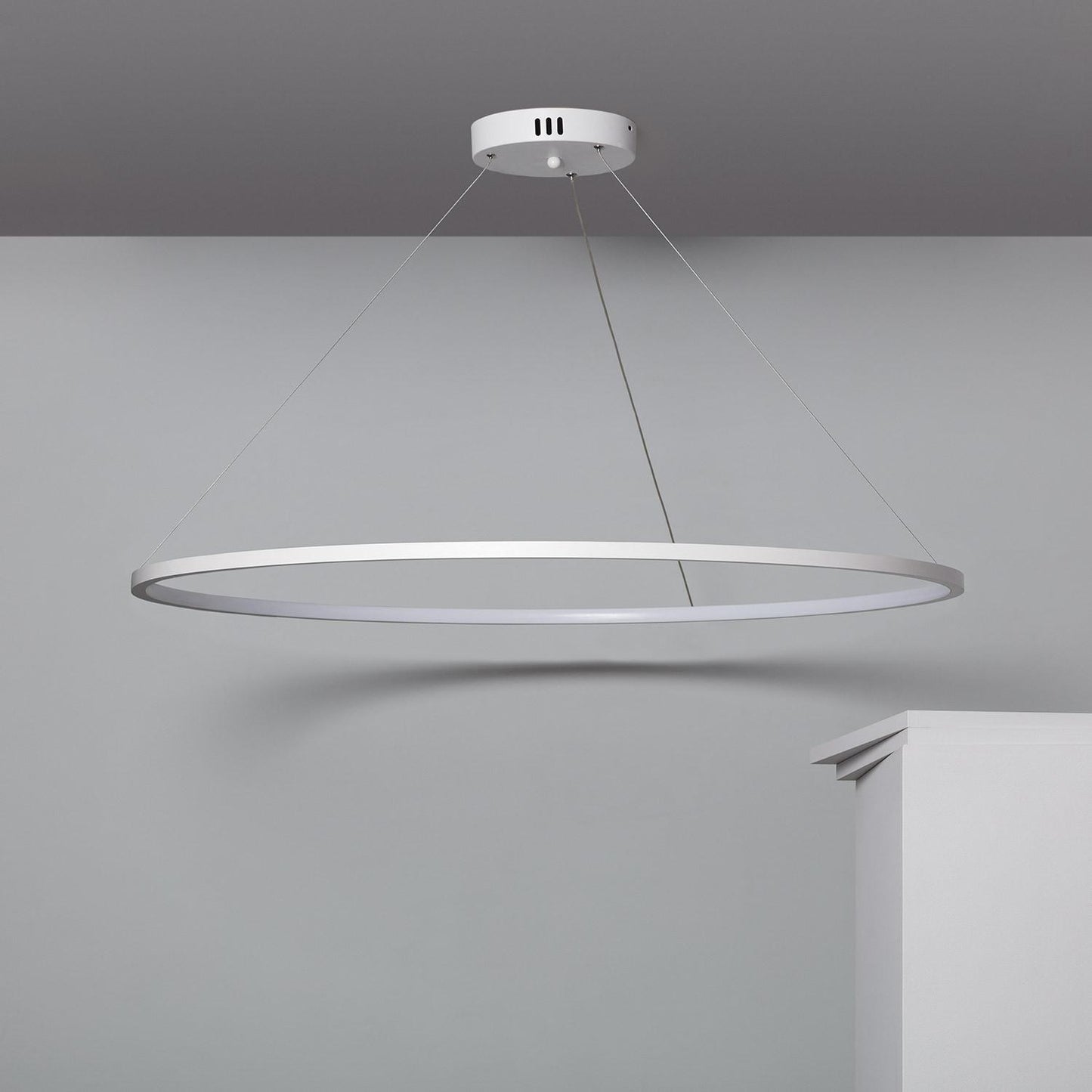 Lámpara Colgante LED 28W Aluminio CCT Seleccionable Big Ivalo Ø 1 Metro