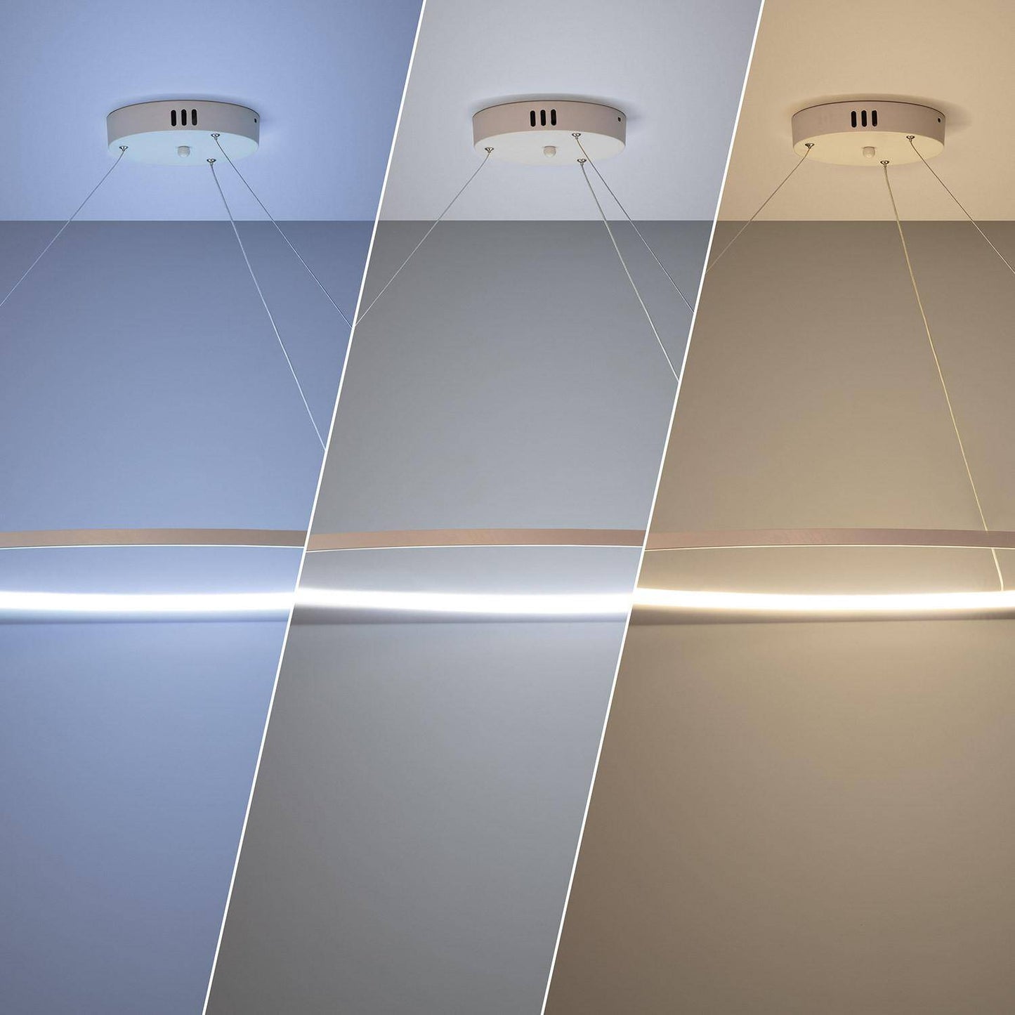 Lámpara Colgante LED 28W Aluminio CCT Seleccionable Big Ivalo Ø 1 Metro