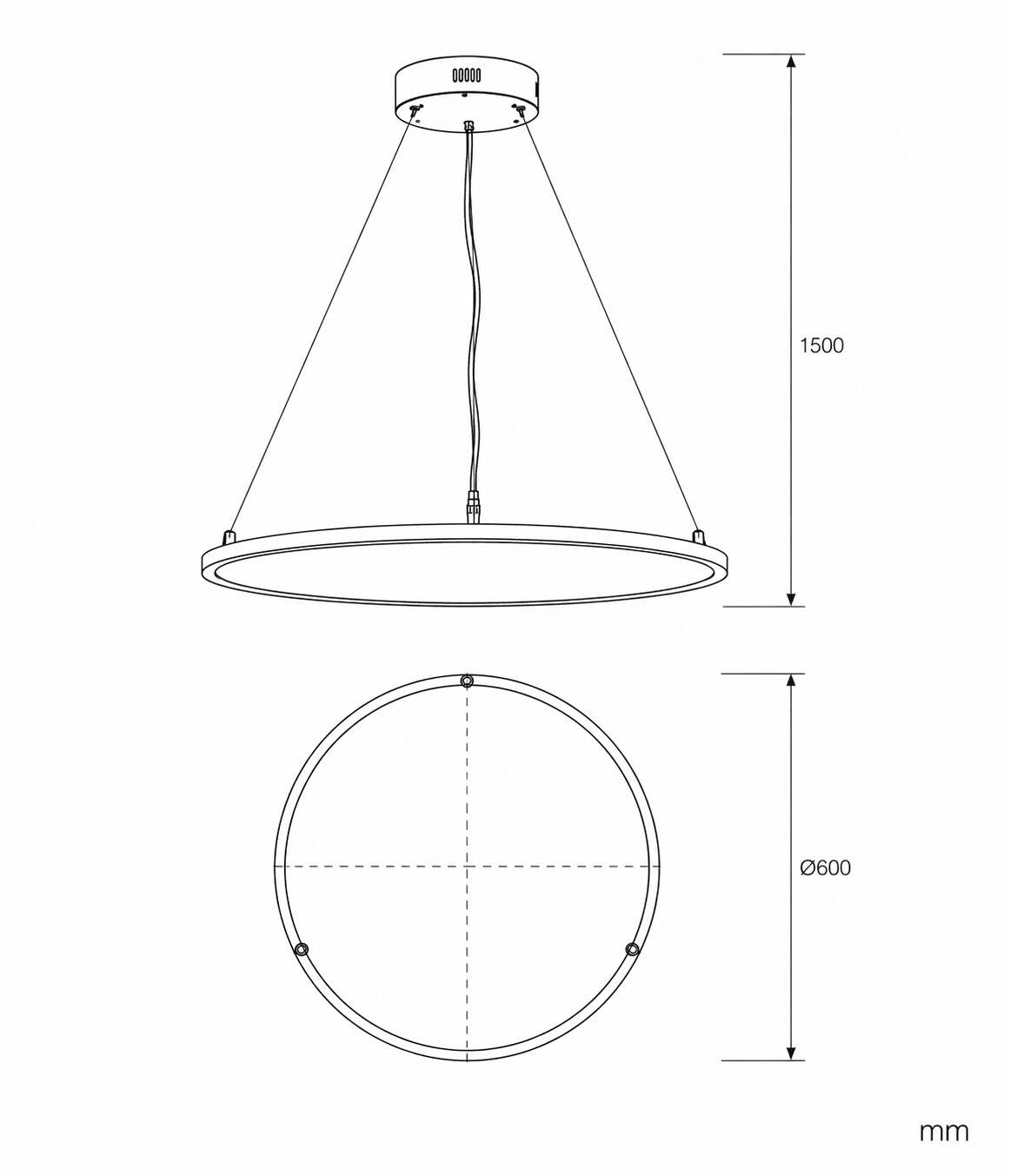 Lámpara Colgante LED 36W de Aluminio Magnus