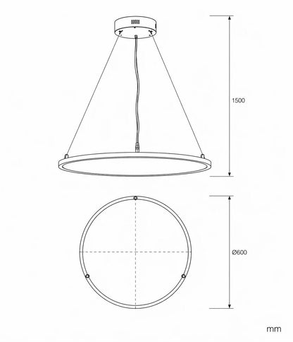 Lámpara Colgante LED 36W de Aluminio Magnus