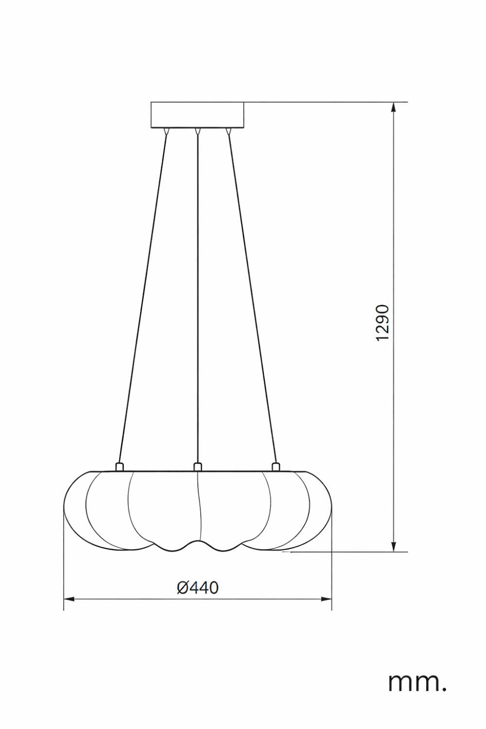Lámpara Colgante LED 36W Ø450 mm Tarby