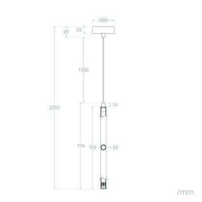 Lámpara Colgante LED 3W Aluminio Evory L