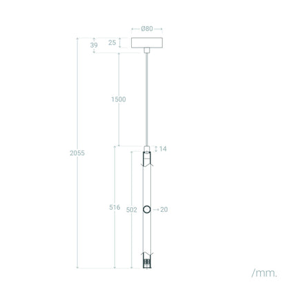 Lámpara Colgante LED 3W Aluminio Evory M