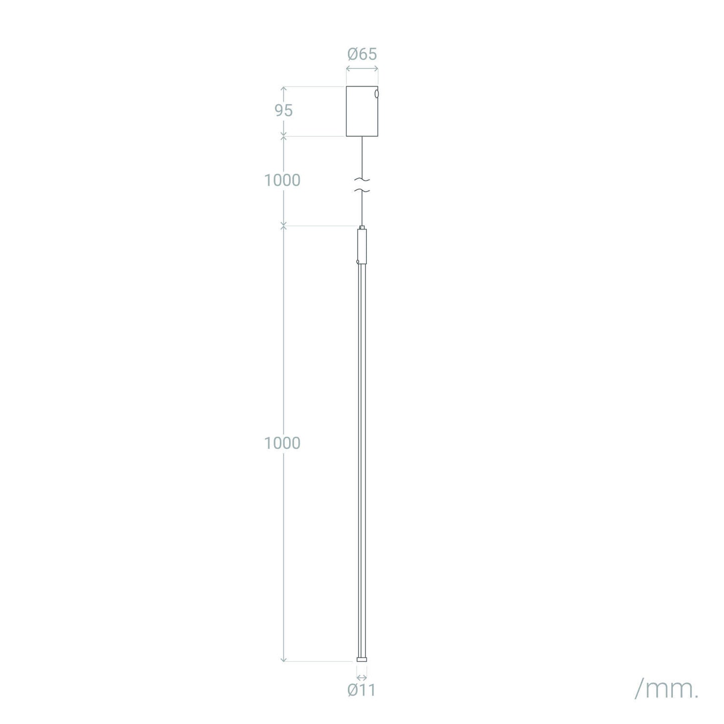 Lámpara Colgante LED 9W Regulable en Altura Metal Adaya