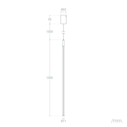 Lámpara Colgante LED 9W Regulable en Altura Metal Adaya