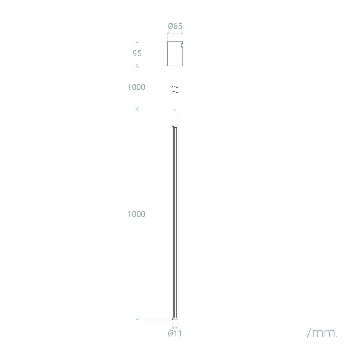 Lámpara Colgante LED 9W Regulable en Altura Metal Adaya