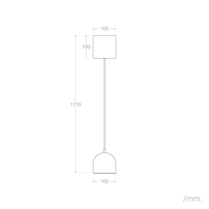 Lámpara Colgante LED 8W Regulable en Altura Metal Arya