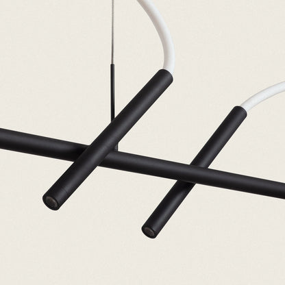 Lámpara Colgante Lineal LED 46W Metal y Silicona Ginnie