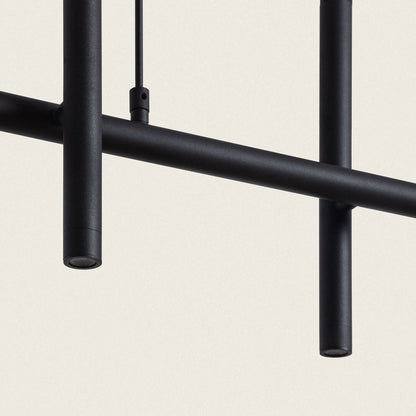 Lámpara Colgante Lineal LED 46W Metal y Silicona Ginnie
