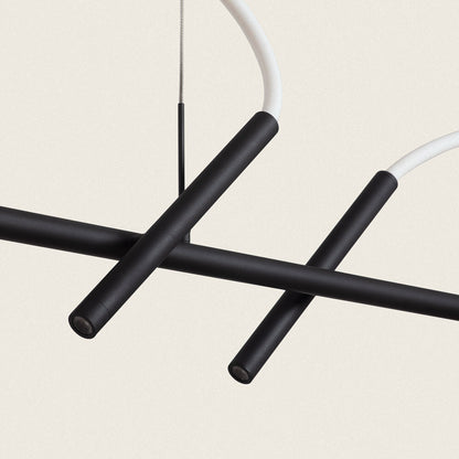 Lámpara Colgante Lineal LED 46W Metal y Silicona Ginnie