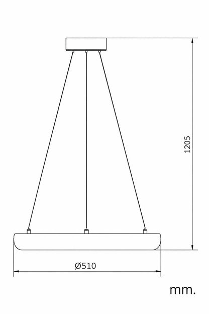 Lámpara Colgante LED 48W Metal Ø500 mm Irlava