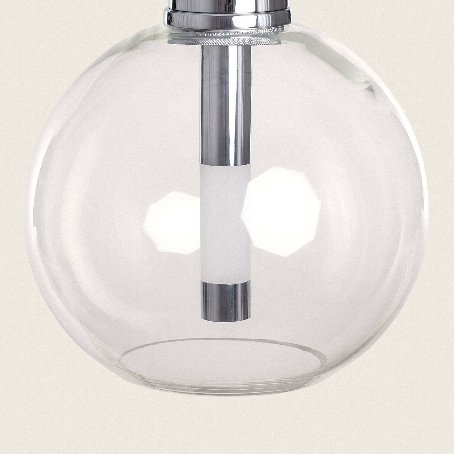Lámpara Colgante LED 5W Metal y Cristal Ludvika