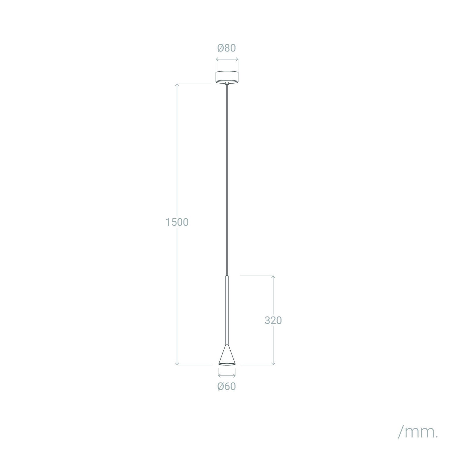 Lámpara Colgante LED 6W Aluminio Piaski