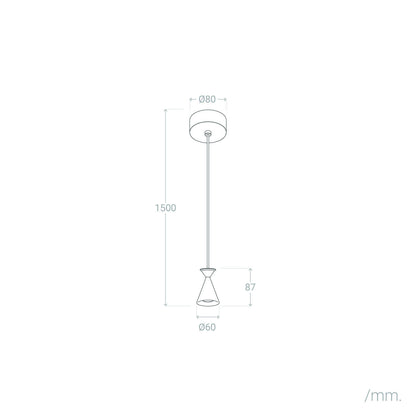 Lámpara Colgante LED 6W Aluminio Drake