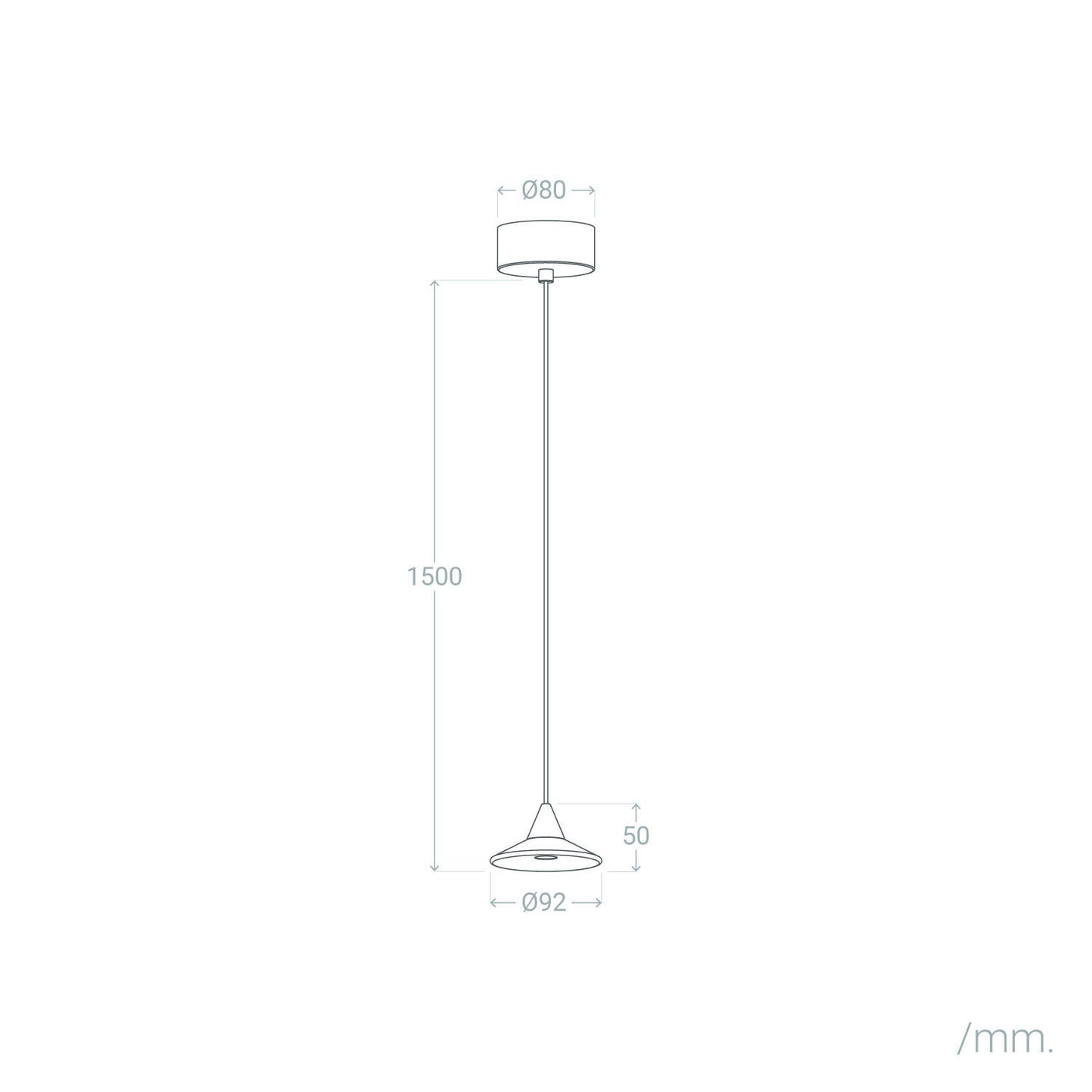 Lámpara Colgante LED 6W Aluminio Edsel
