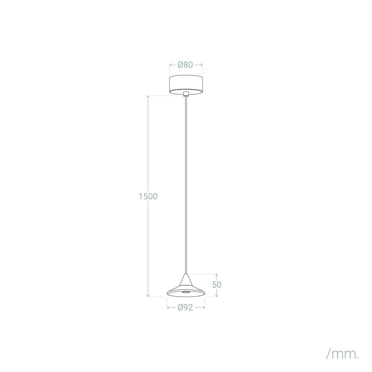 Lámpara Colgante LED 6W Aluminio Edsel