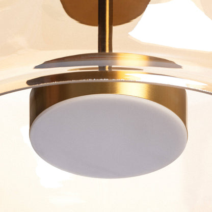 Lámpara Colgante LED 7W Metal y Cristal Aba