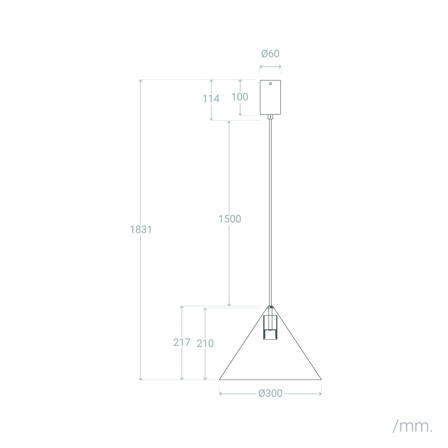 Lámpara Colgante LED 8W Aluminio Elise M