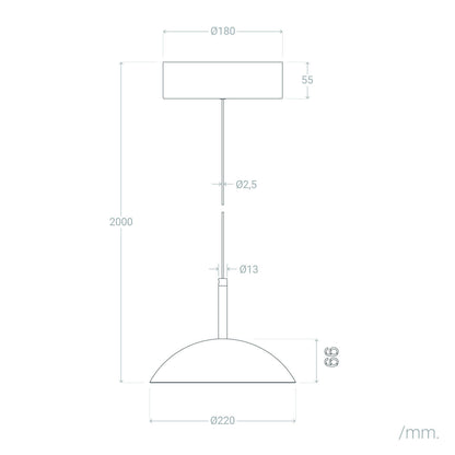 Lámpara Colgante LED 8W Regulable en Altura Metal CCT Seleccionable Shirak