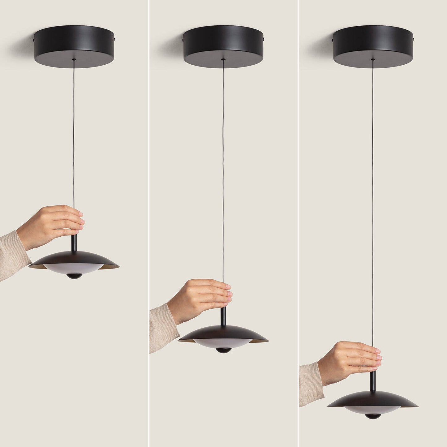 Lámpara Colgante LED 8W Regulable en Altura Metal CCT Seleccionable Shirak