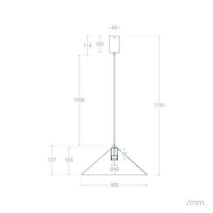 Lámpara Colgante LED 8W Aluminio Elise L