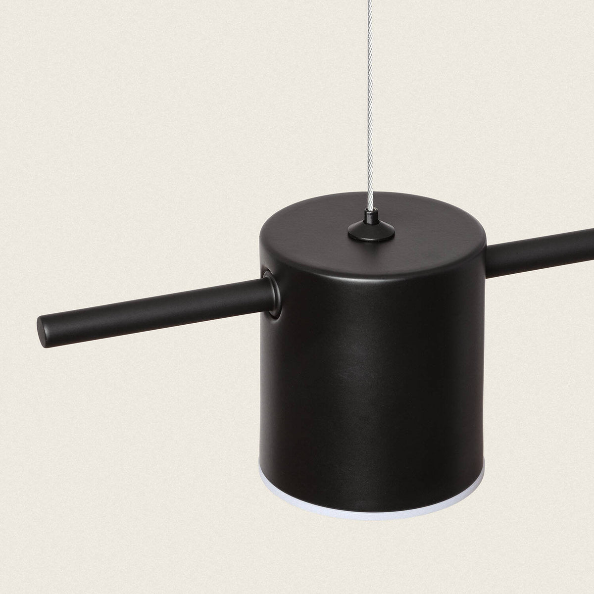Lámpara Colgante Lineal LED 18W Metal y Cristal Kurna