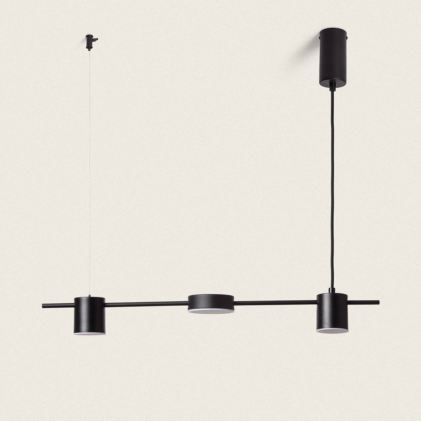 Lámpara Colgante Lineal LED 18W Metal y Cristal Kurna