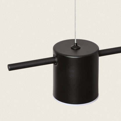 Lámpara Colgante Lineal LED 18W Metal y Cristal Kurna