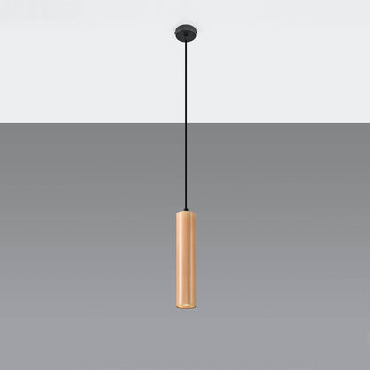 Lámpara Colgante Lino Madera SOLLUX