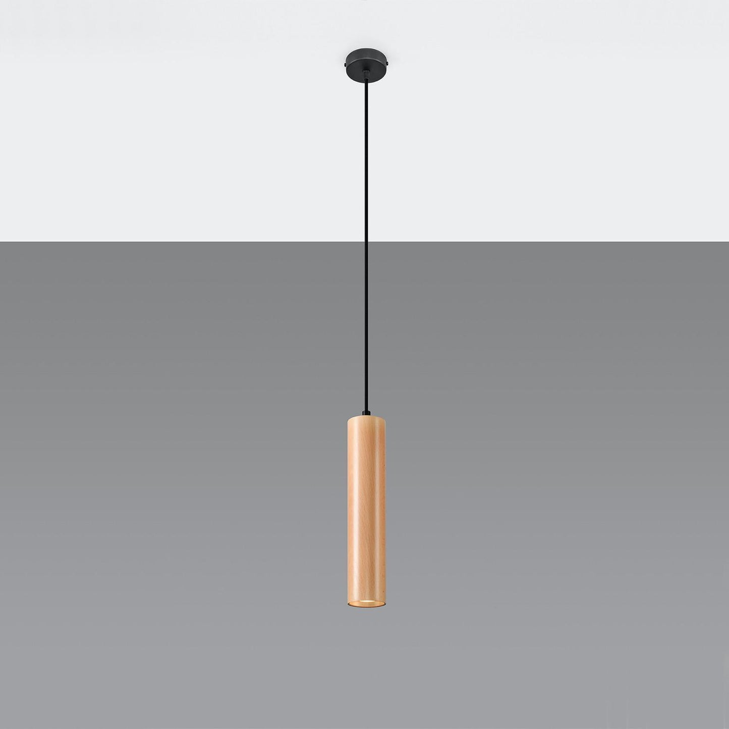 Lámpara Colgante Lino Madera SOLLUX