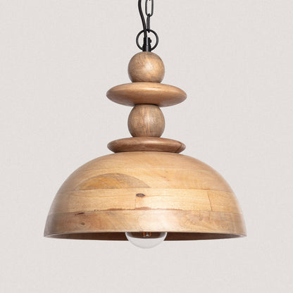 Lámpara Colgante Madera Zeil Solstice ILUZZIA