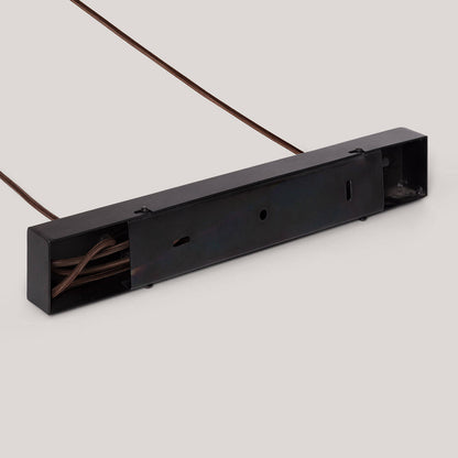 Lámpara Colgante Madera y Cristal Amber Dallas 2 Focos  ILUZZIA