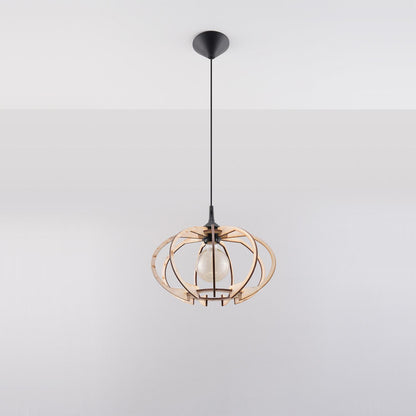 Lámpara Colgante Mandelino Madera SOLLUX