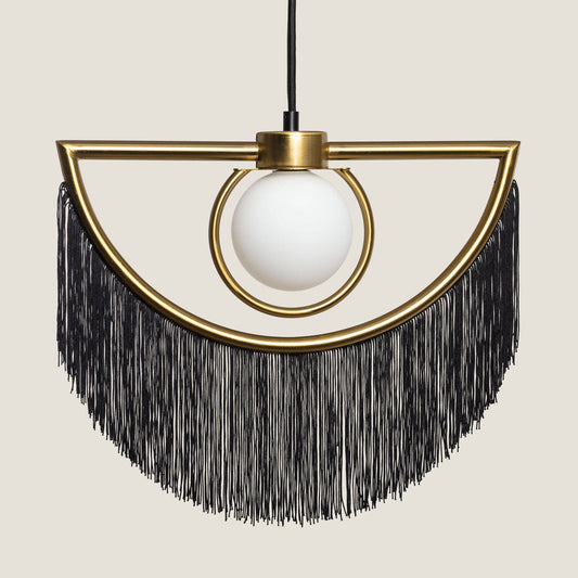 Lámpara Colgante Metal con Flecos Dalila