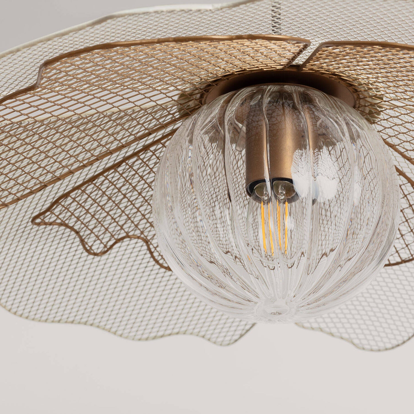Lámpara Colgante Metal Cristal Pianella  ILUZZIA