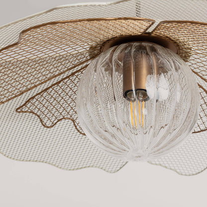 Lámpara Colgante Metal Cristal Pianella  ILUZZIA