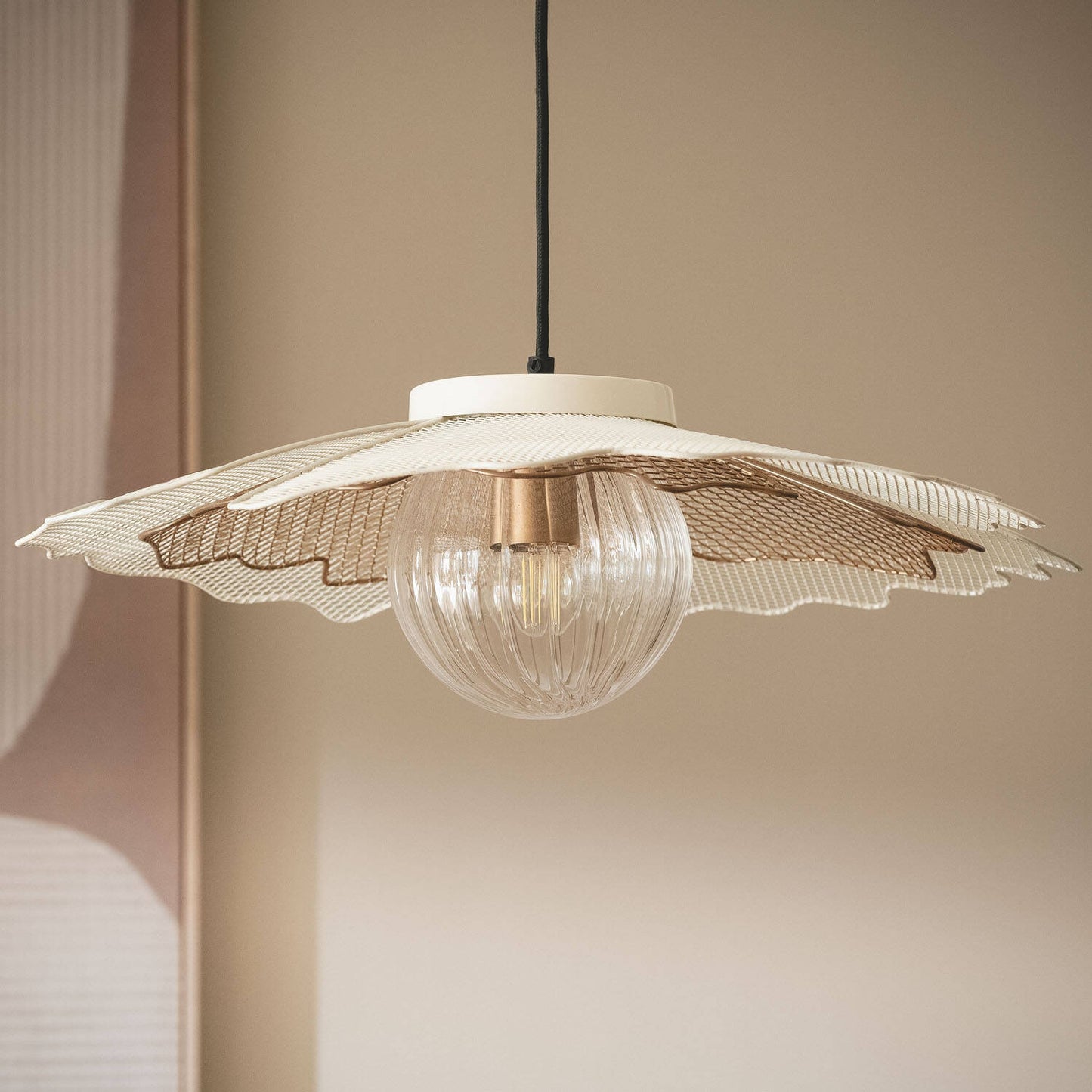 Lámpara Colgante Metal Cristal Pianella  ILUZZIA