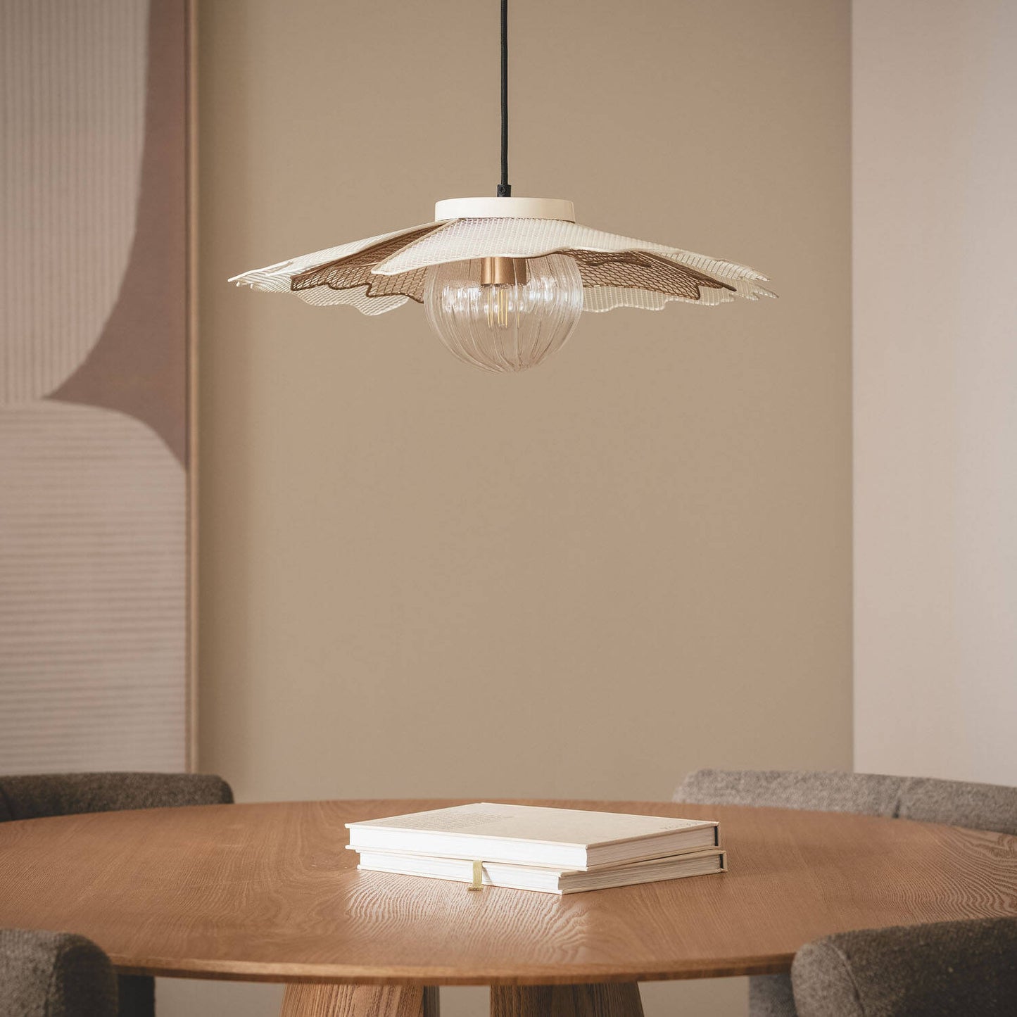 Lámpara Colgante Metal Cristal Pianella  ILUZZIA