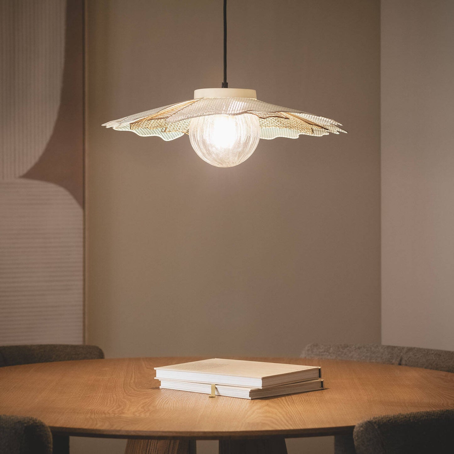 Lámpara Colgante Metal Cristal Pianella  ILUZZIA