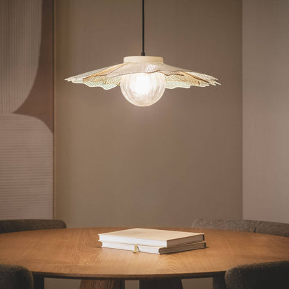 Lámpara Colgante Metal Cristal Pianella  ILUZZIA