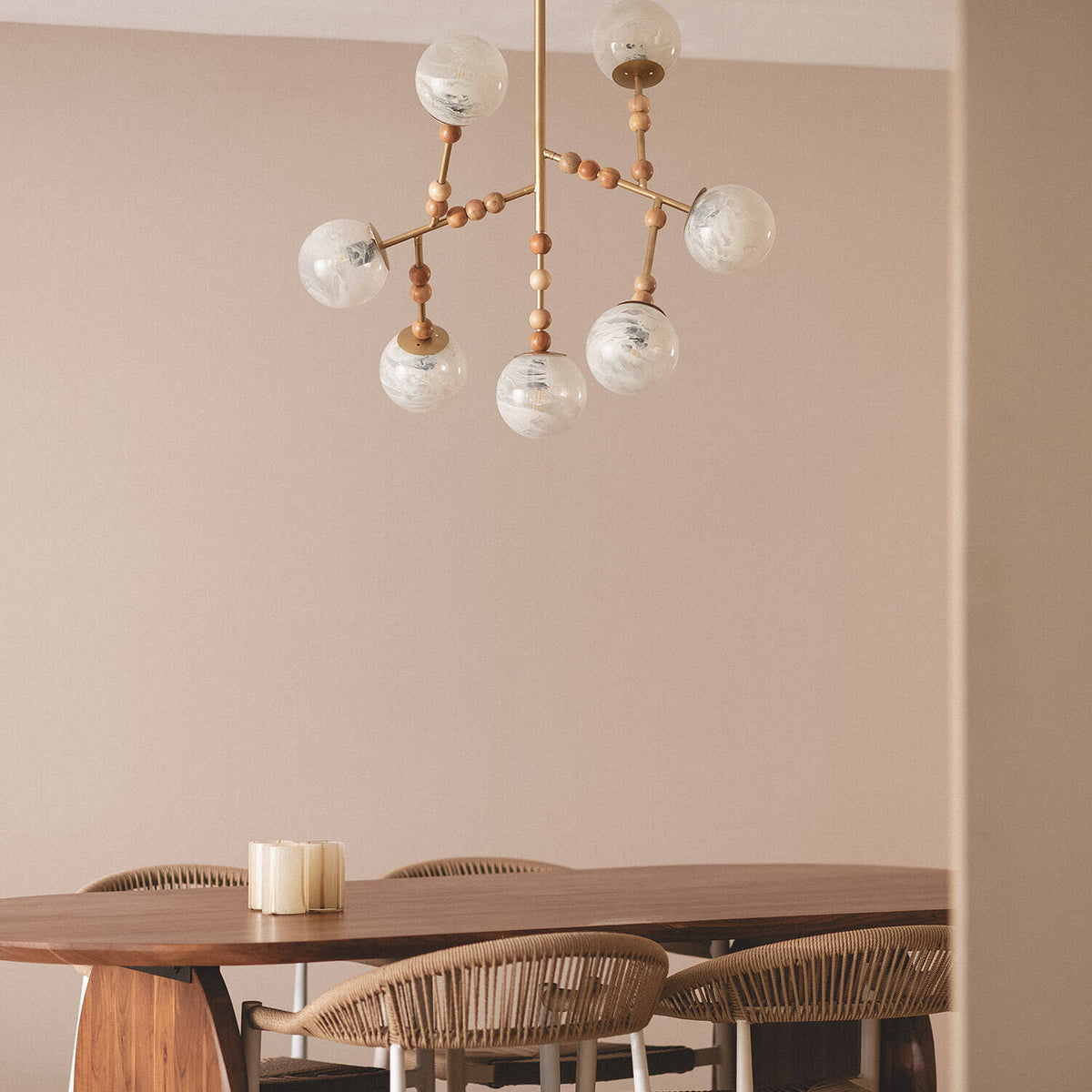 Lámpara Colgante Metal Cristal Routi  ILUZZIA