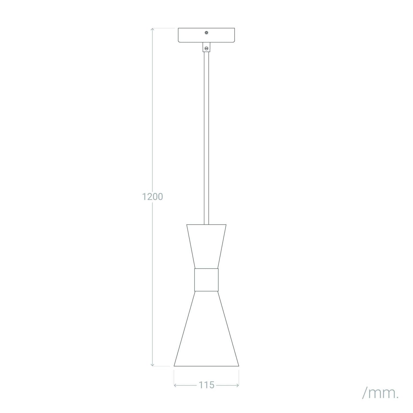 Lámpara Colgante Metal Jigger
