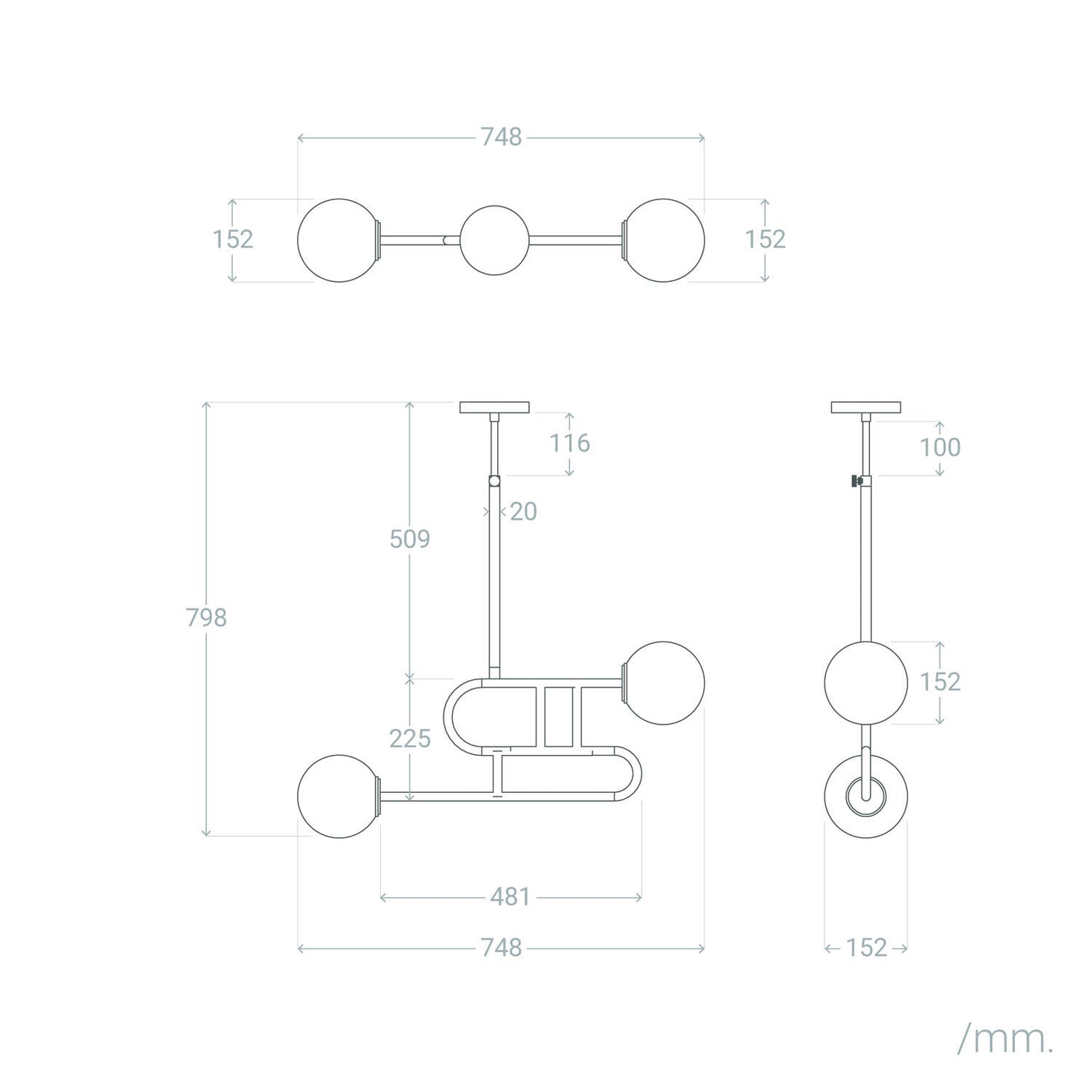 Lámpara de Techo Metal Rowsley