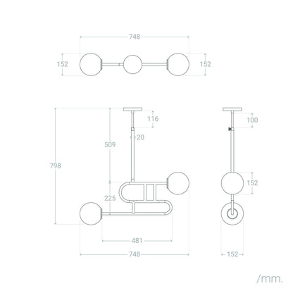 Lámpara de Techo Metal Rowsley